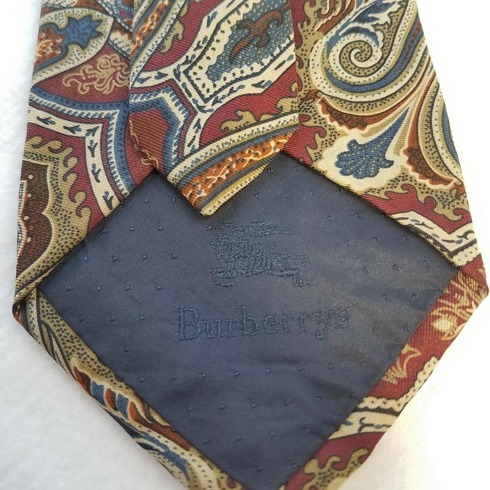 Burberry's of London Paisley Necktie 58x3.75 USA - Picture 5 of 7
